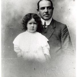 William Saunders with an unidentified girl, portrait