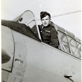 Unidentified pilot in the cockpit