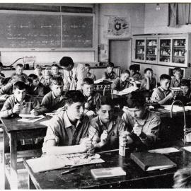 Students at Lindisfarne College, working in a science lab