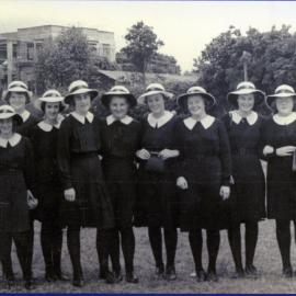 St. Cuthbert's College students at the Easter Show, 1945-47