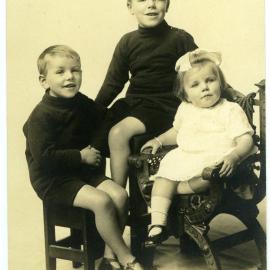 Charlie, Micheal and Mary Moore, studio portrait