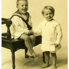Charlie and Peter Moore, studio portrait