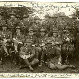 Stewart Moore and soldiers in active service, 1918