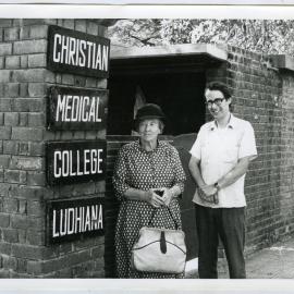 Mrs. Holmes and Lionel Holmes visiting the Christian Medical College Ludhiana