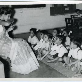 St. Thomas School children are attending class held by Miss Yaqub Masih, Jagadhri