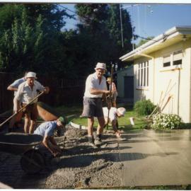 "Laying the drive," St. Enoch's Manse, 1989