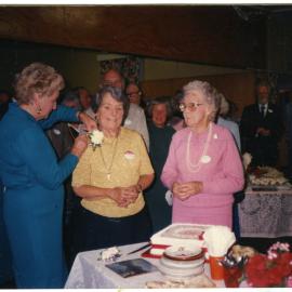 Mary Smith, Joan Lodge and Gladys Simons on the 40th Birthday of St. Enoch's Church, 1991