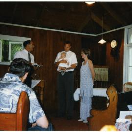 Baptism of Olivia May Tims, St. Enoch's Church, 1997