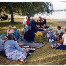 Men's Fellowship, Omokoroa Beach, 1993