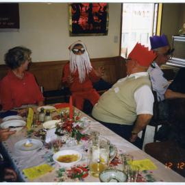 Santa at the "Friday Lunch, Christmas Feast," at St. Enoch's Church, 1997