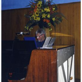 John Brabyn on the organ, St. Enoch's Church