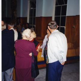 "Old friends," Lois Rout and Elizabeth Gordon met up, St. Enoch's Church