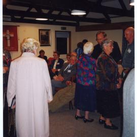 Group of unidentified individuals at St. Enoch's Church