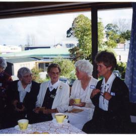 Women take a tea-break at St. Enoch's Church