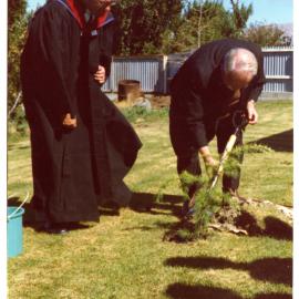 Tree planting ceremony, Cromwell Church
