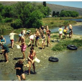 Food fight at Nevis Camp, 1993