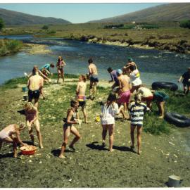 Food fight at Nevis Camp, 1993