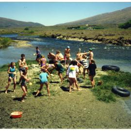 Food fight at Nevis Camp, 1993