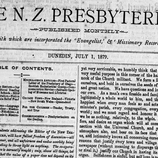 New Zealand Presbyterian 1879-1893