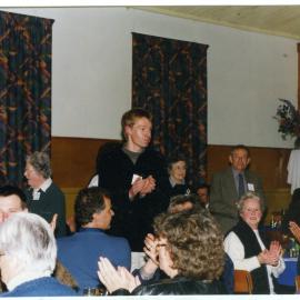 "Giving thanks to St. Columba for the meal," North Avon, Christchurch, 1999