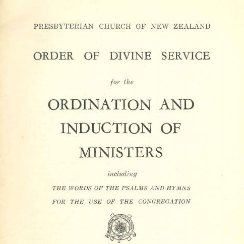 Ordination and Induction Service 1940, PCNZ