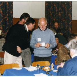 Discussions around the dinner table, Presbytery at St. Columba, North Avon, Christchurch, 1999