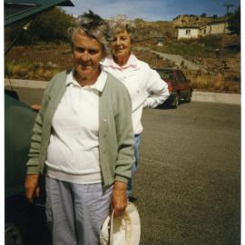 M. Blair and A. Robinson in a carpark, St. Columba, Christchurch 