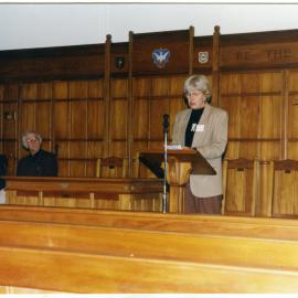 Alison Delaney addressing St. Columba, Christchurch