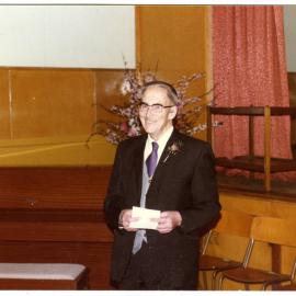 Mr. A. H. Mawson, President of St. Columba Bowling Club, at the silver jubilee, Christchurch