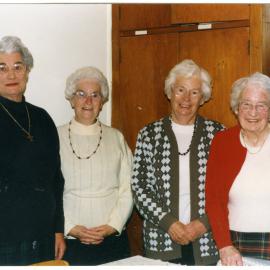 Shirley Campbell, June Wright, Margaret Weir and Isobel McDowell, St. Columba's Women's Fellowship