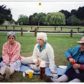 St. Columba Walking Group taking a tea break, 1992