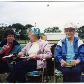 St. Columba Walking Group taking a tea break, 1992