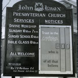 Rangiora Parish notice board, 1972