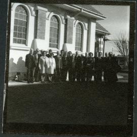 Office-bearers and congregation from John Knox College, Rangiora, celebrating their centenary, 1972