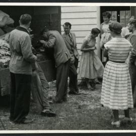 Knox Youth Fellowship at Peel Forest during study weekend, 1955