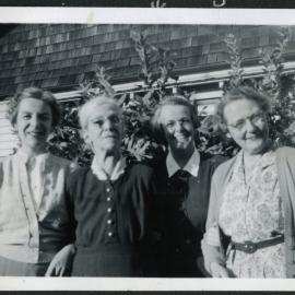 Helen Hercus and Margaret Goss with two unidentified women