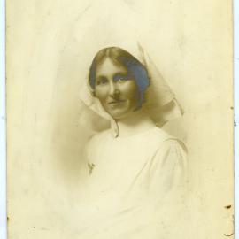 Unidentified nurse, studio portrait