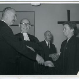 Nan Burgess, Alex Kennedy, Reverend Malcolm Wilson and the Governor General