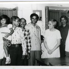 Beryl Howie and unidentified men (perhaps husbands of patients), Ludhiana