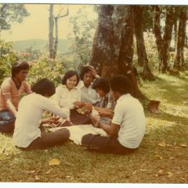 Group Went to Malino, Playing Cards After Lunch