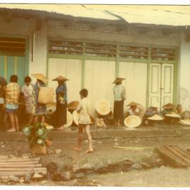 A Stall for the Sale of Bamboo Hats in Rantepao Market