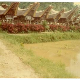 A Row of Rice Storehouses "lumbung" at Kete