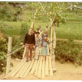 Group Crossing a Temporary Brdge