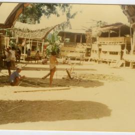 People Making Huts (pondok) at Palawa