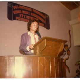 A Gentleman Addressing at the Lectern