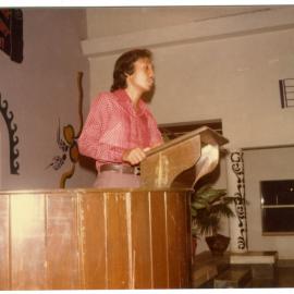 A Gentleman Addressing at the Lectern