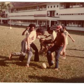 Soleman Balamu and Adri Massie Plying Soccer