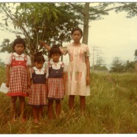 Group of Children Outside the Home of Ruben Kapa's Parents