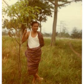 Ruben Kapa Outside the Home of His Parents