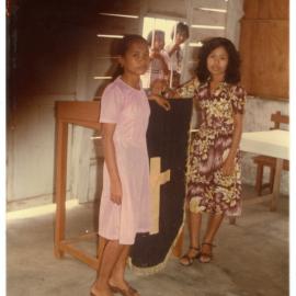 Two Girls of the Morning Congregation at Ujung Lamuru